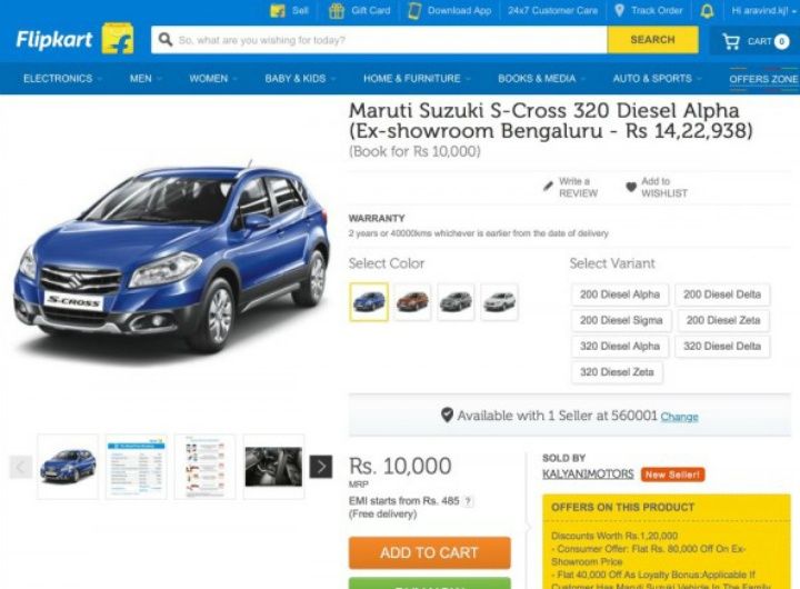 After Snapdeal, Flipkart to also sell cars now ZigWheels