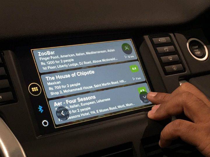 Jaguar Land Rover InControl Apps to now provide access to Zomato