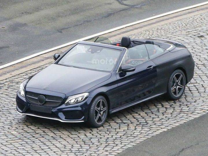 Facelifted Mercedes Benz C Class Convertible Spied Almost Undisguised Zigwheels 