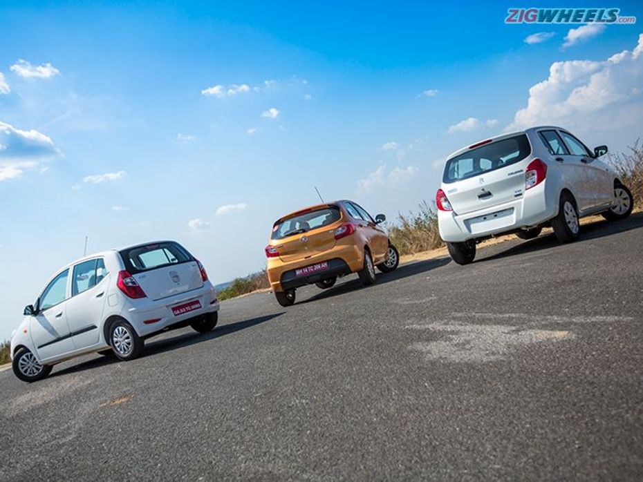 Tata Zica vs Maruti Celerio vs Hyundai i10 comparison rear