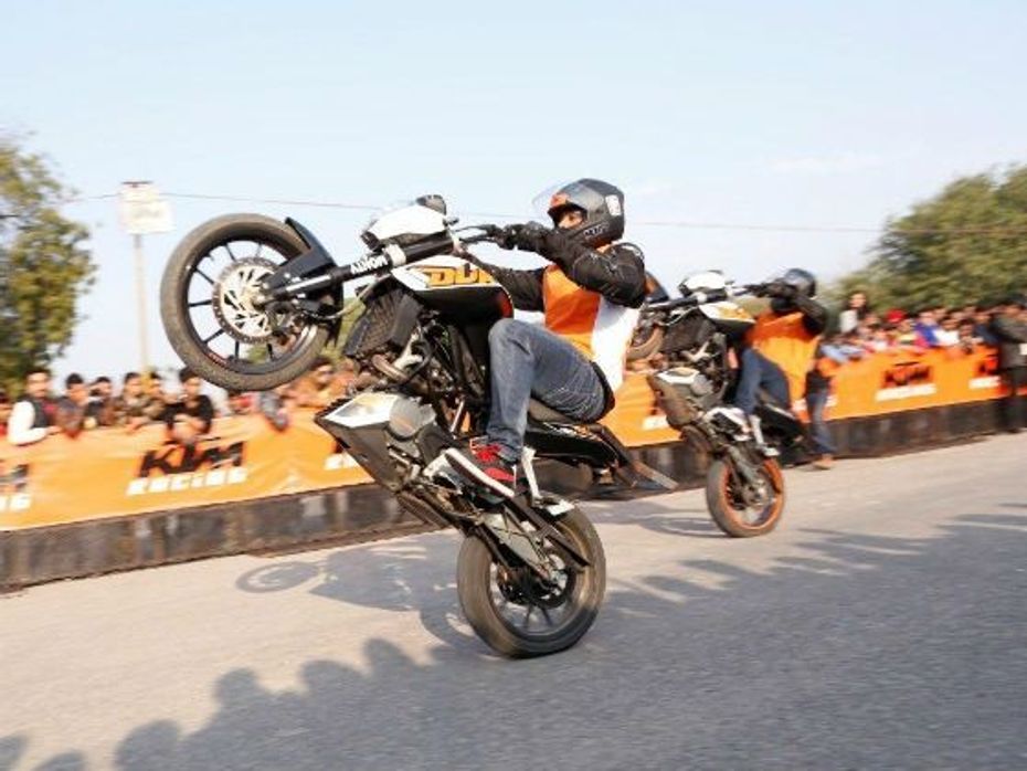 KTM Stunt show Gurgaon