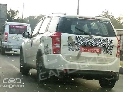 Mahindra XUV500 facelift spotted testing in India