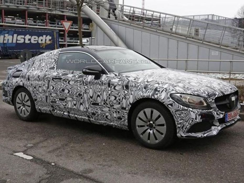 2016 Mercedes-Benz C-Class Coupe caught testing