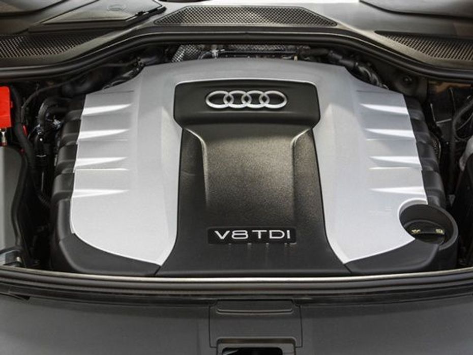 The 4134cc engine of the Audi A8L churns out 385PS and whooping 850Nm of torque