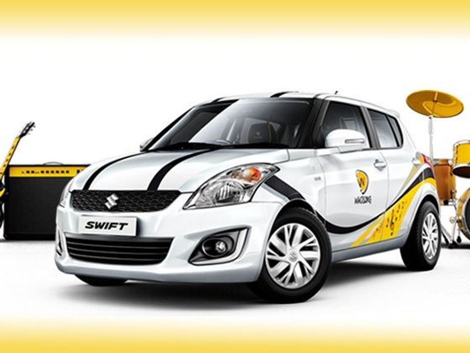 2015 Maruti Suzuki Swift Windsong edition with yellow decals