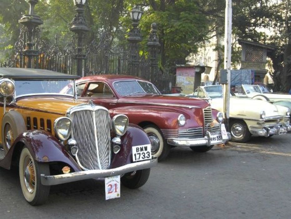 Vintage car rally in Mumbai on February 1