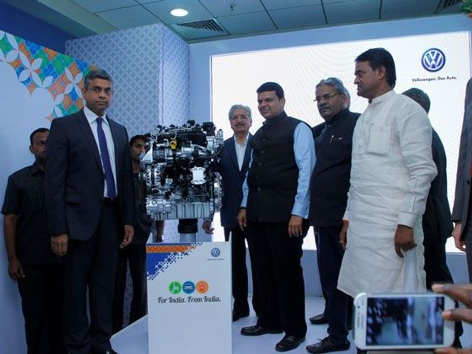 Maharashtra CM Devendra Fadnavis inaugurates new Volkswagen India engine assembly plant in Chakan