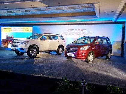 Chevrolet India unveils Trailblazer SUV and Spin MPV