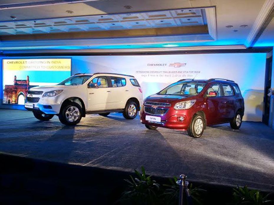 Chevrolet India unveils Trailblazer SUV and Spin MPV