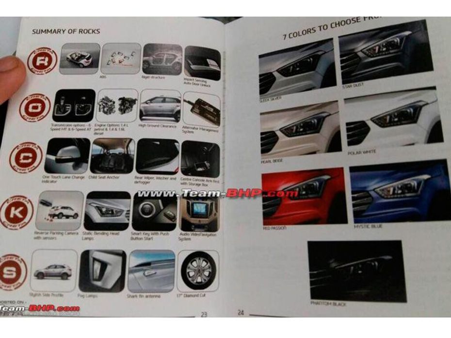 Hyundai Creta dealer variant brochure