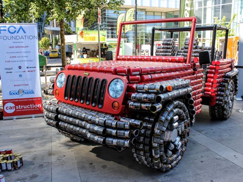 This Jeep Wrangler is made out of cans