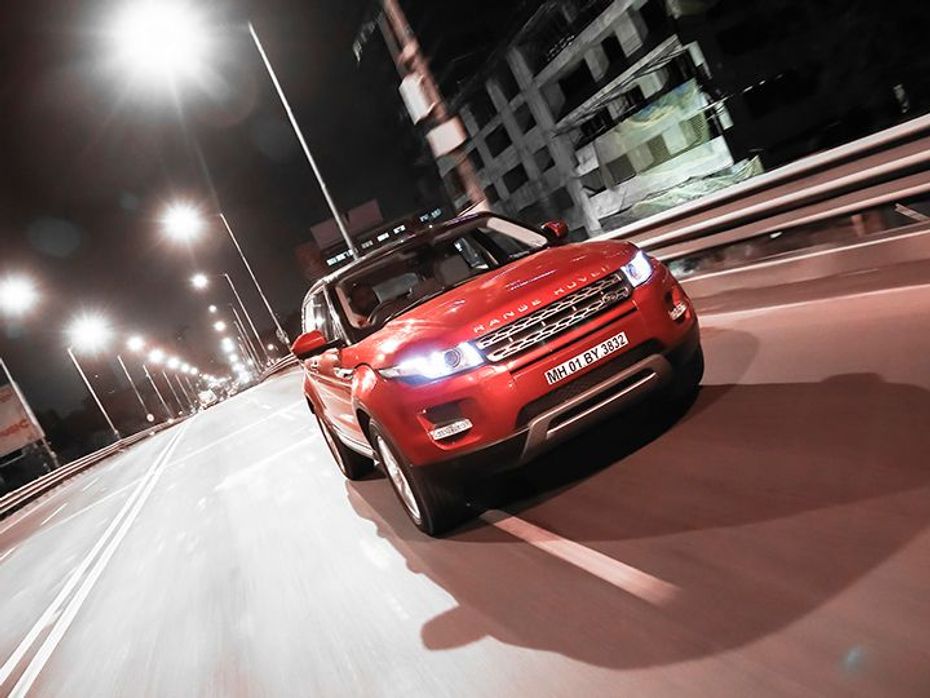 Range Rover Evoque review front tracking shot