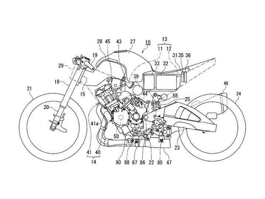 Suzuki hybrid superbike patent illustration