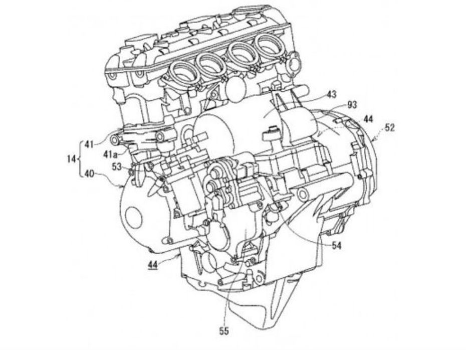 Patent illustration - Suzuki hybrid superbike