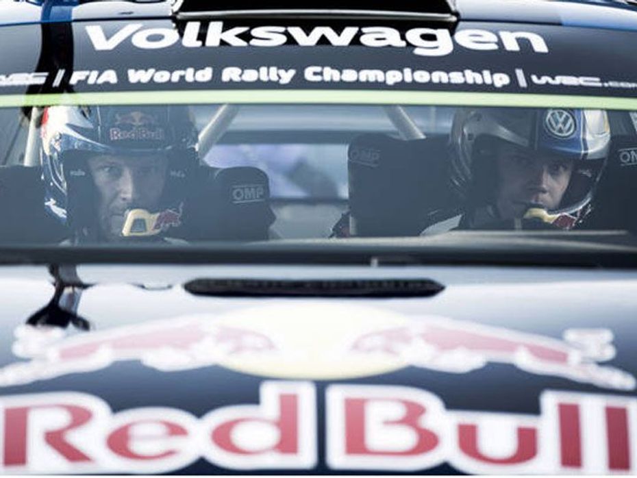 Volkswagen rally driver races world skiing champion in Norway