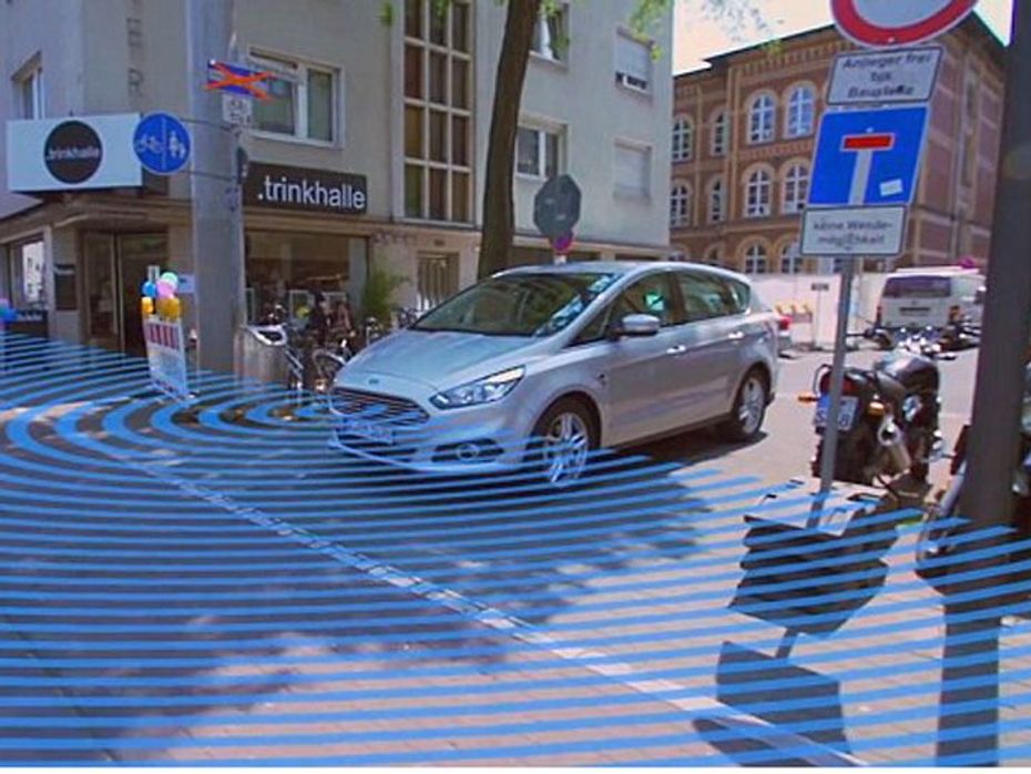 A car that can see around corners to avoid accidents