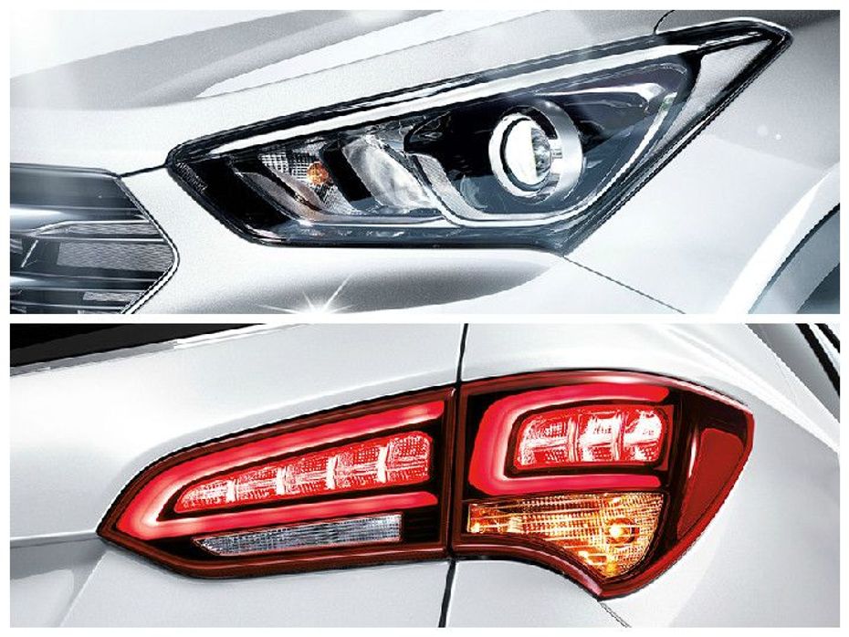Santa Fe facelift details - new headlamps and redesigned LED taillamps
