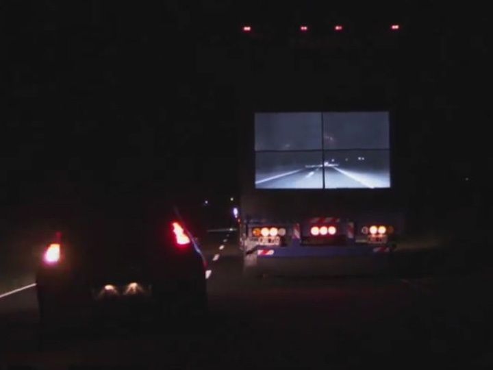 Samsung previews truck with a monitor setup at the rear - ZigWheels