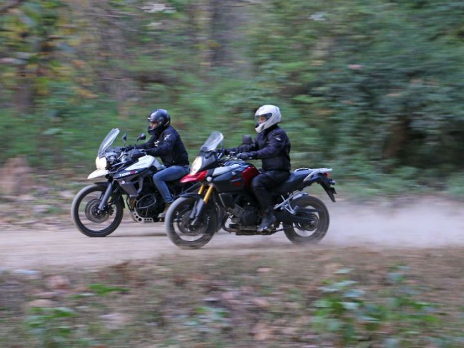 The Tiger is a versatile bike, but the V-Strom is a great tourer for all-day long comfort