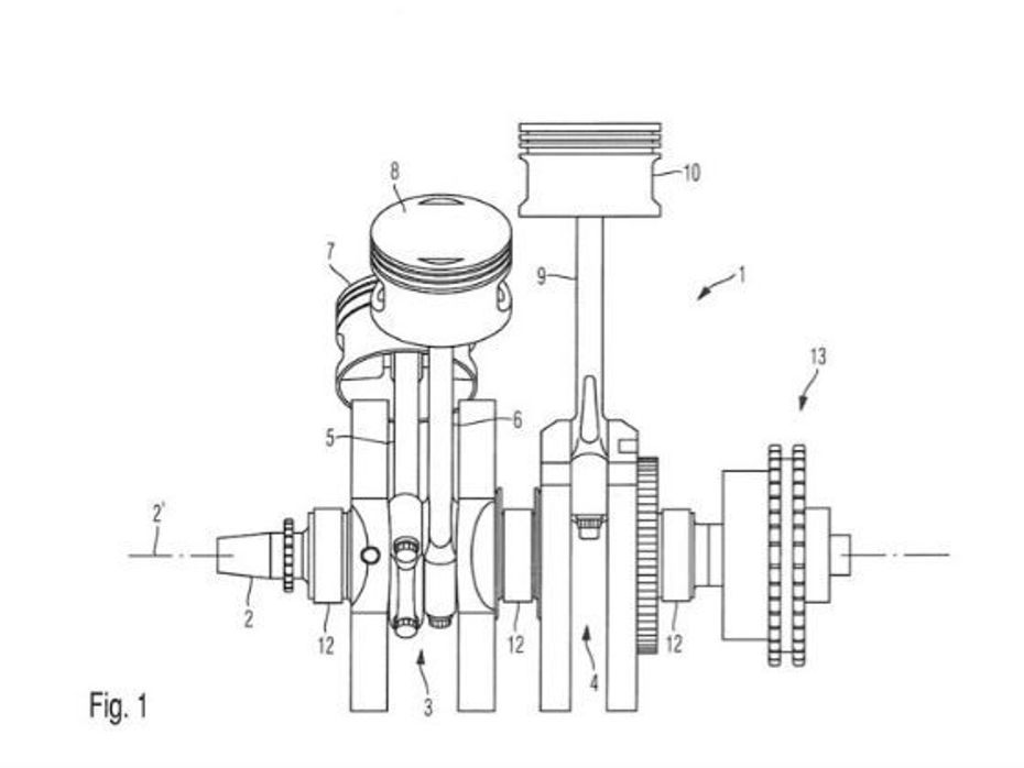 BMW W3 engine patent drawing - 2