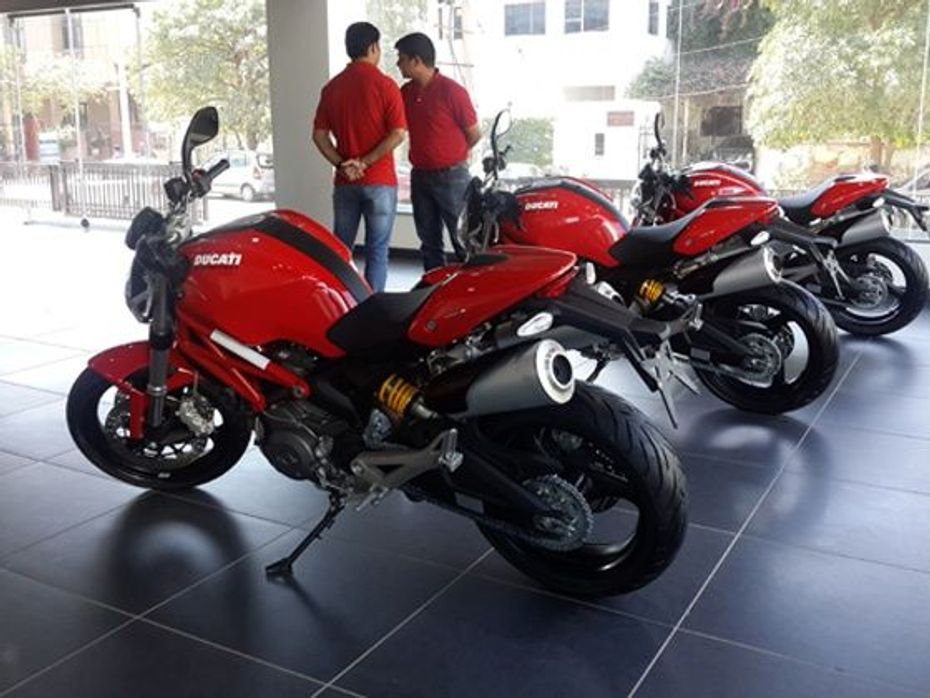Ducati Monster 795s at the Gurgaon showroom