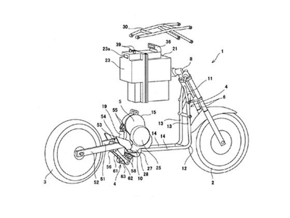 Kawasaki files electric motorcycle patent