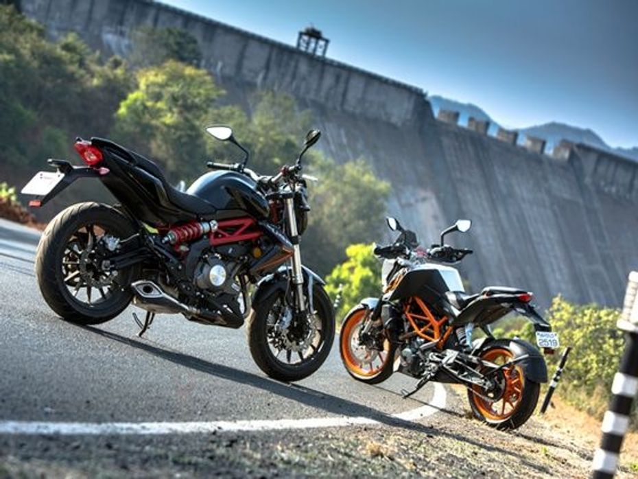 The Benelli and KTM are two completely different bikes, with a substantial price difference and positioning.