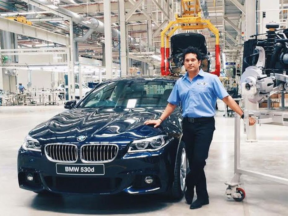 Sachin Tendulkar at the BMW Plant in Chennai
