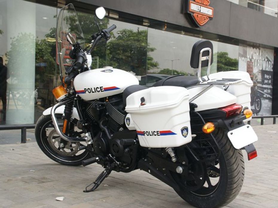 Harley-Davidson Street 750 Gujarat Police rear image