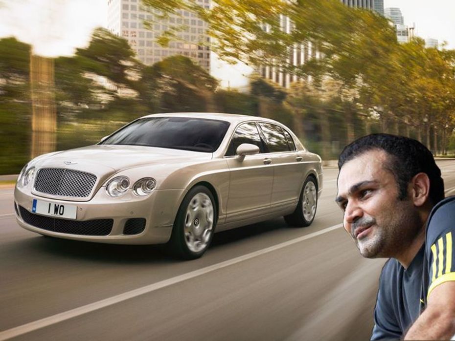 Virender Sehwag and the Bentley Continental Flying Spur
