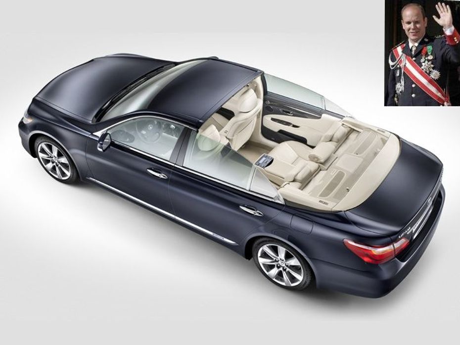 The Lexus LS 600h L Landaulet was built specially for the wedding of Prince Albert II
