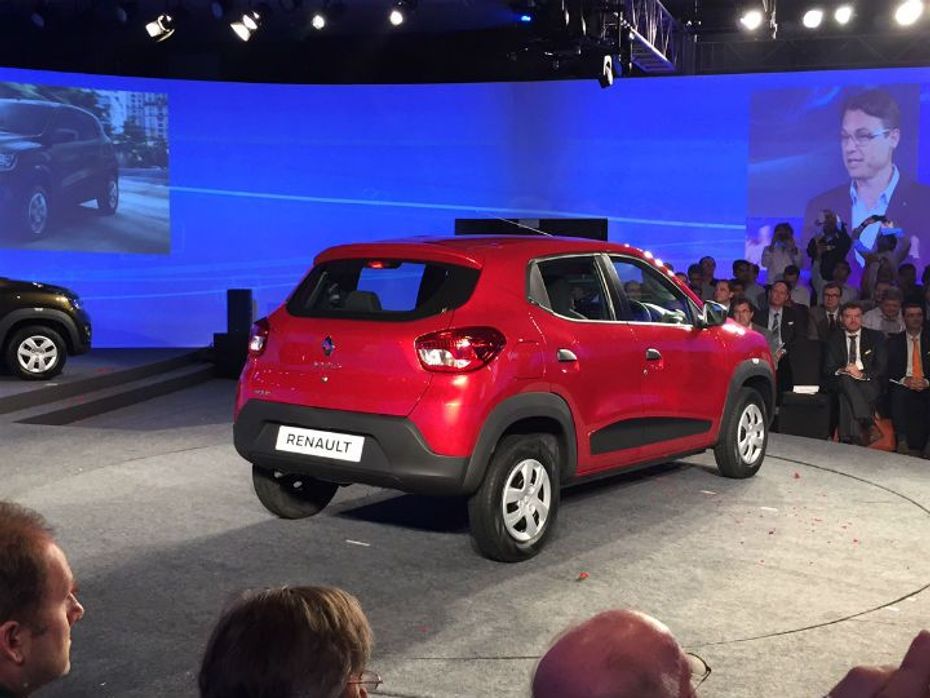 Renault Kwid rear at its global unveiling