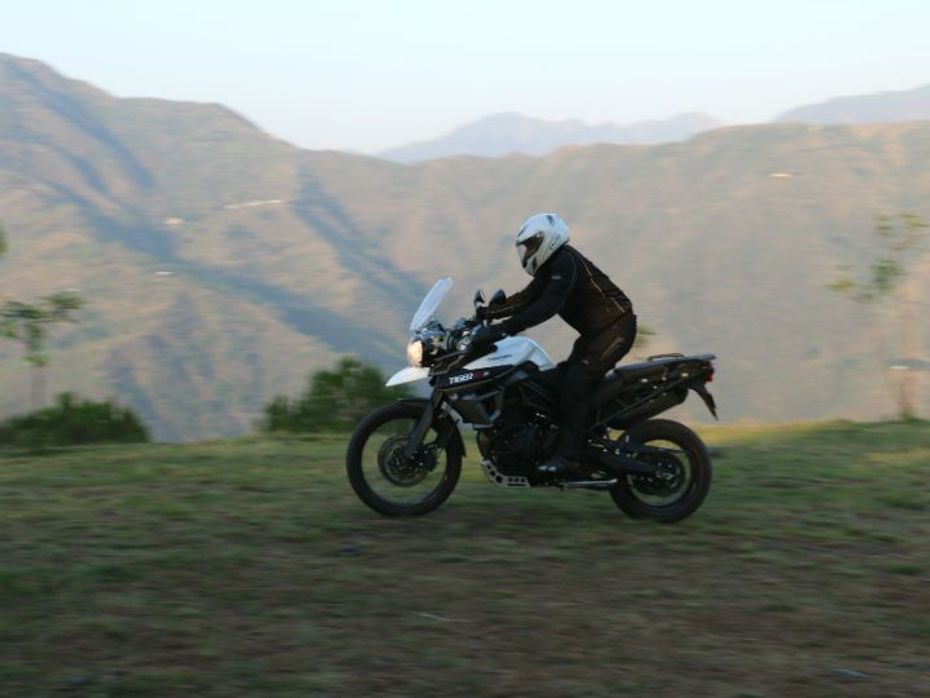 Capable off-roading ability of the Tiger 800 XCx