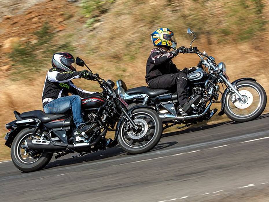 Bajaj Avenger Street 220 and Cruise 220 in action Bajaj Avenger Street 220 and Cruise 220 in action