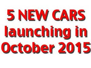 5 new cars coming in October 2015