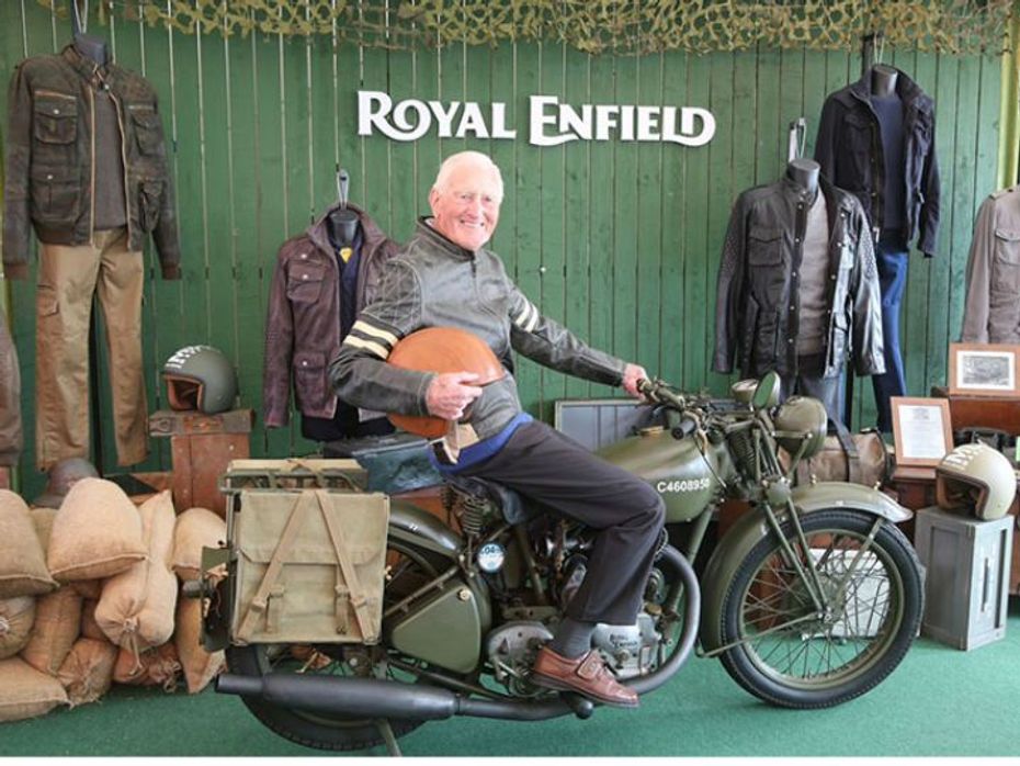93-year-old George Brown who was a despatch rider for the Royal Corps of Signals in WW2.