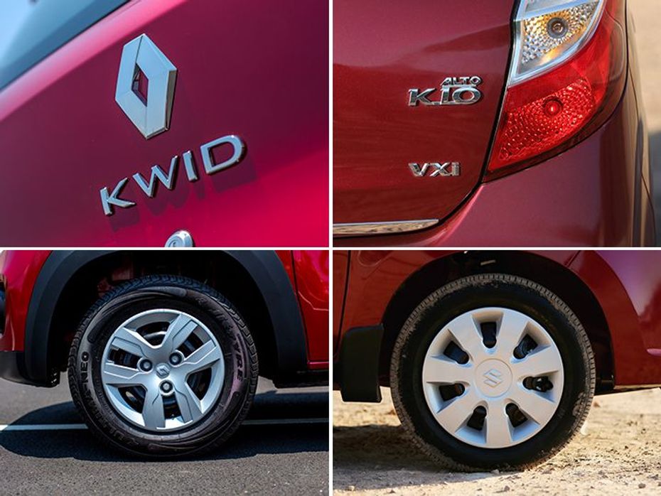 Renault Kwid vs Maruti Suzuki Alto K10 badges