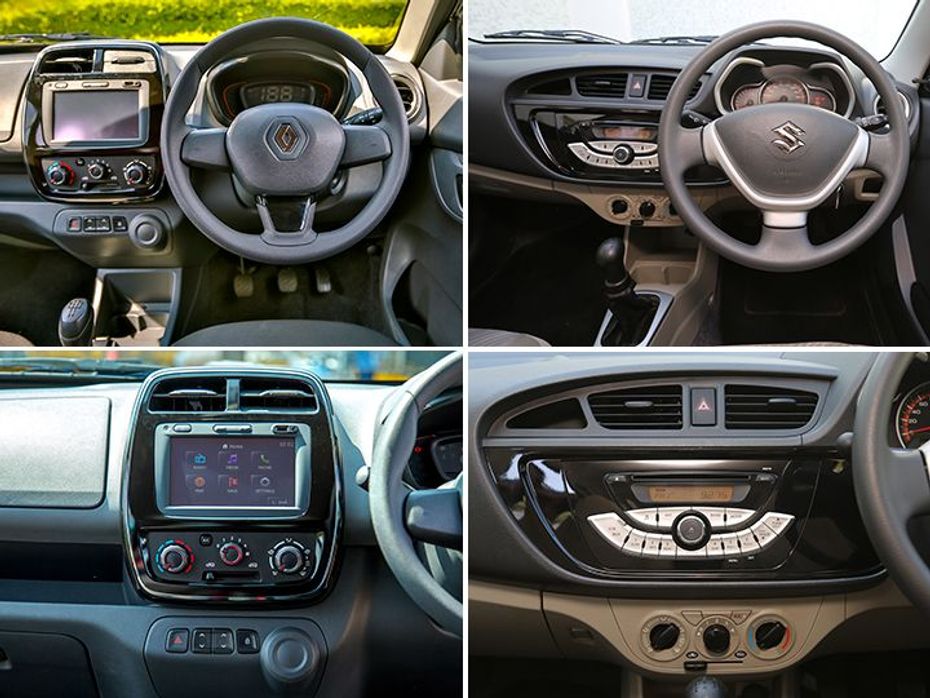 Renault Kwid vs Maruti Suzuki Alto K10 interior