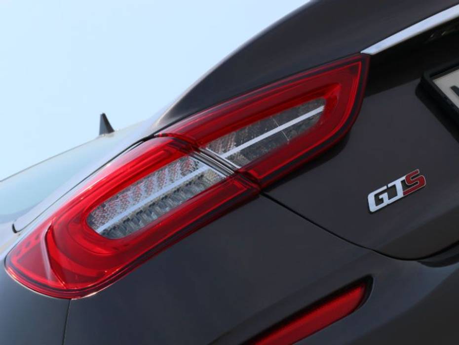 Maserati Quattroporte GTS badge and taillights