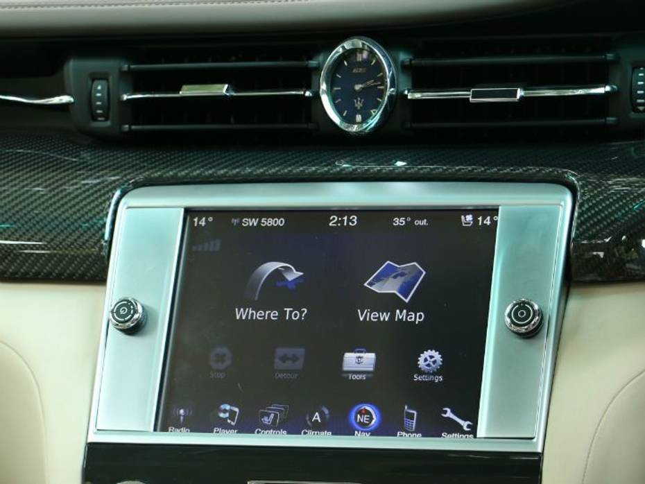 Maserati Quattroporte touchscreen system Maserati Quattroporte touchscreen system