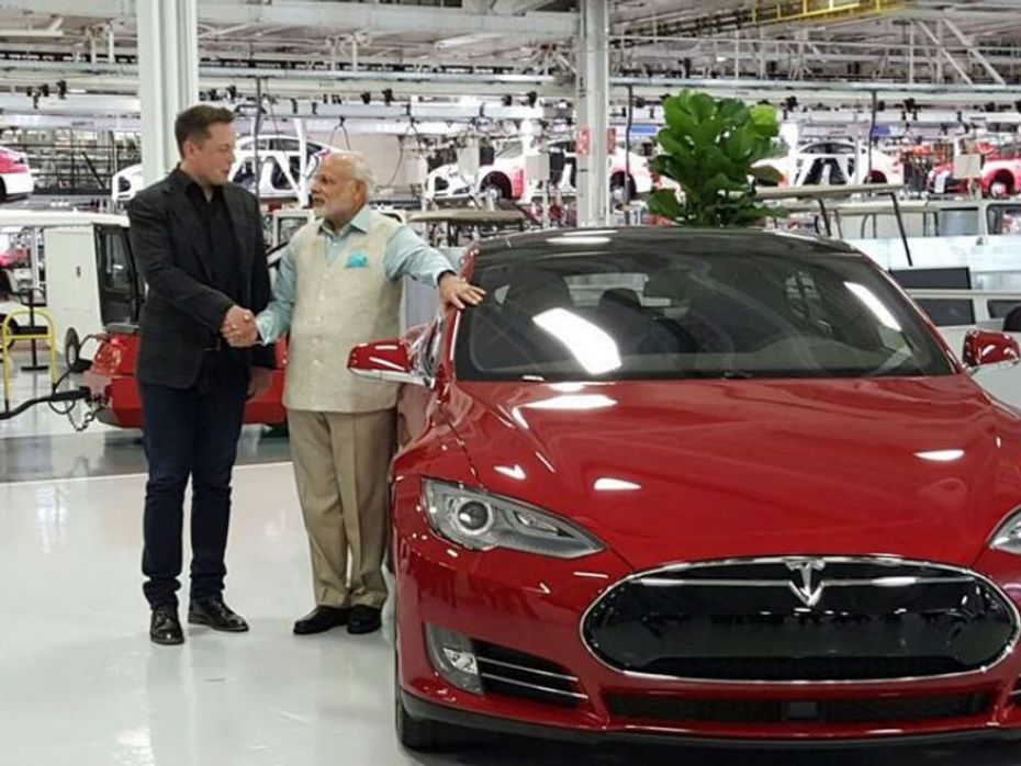 Prime Minister Modi with Elon Musk, CEO, Tesla Motors