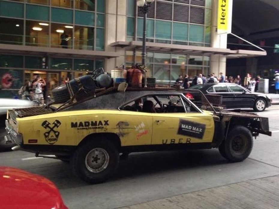 Uber drivers drive Mad Max cars in Seattle