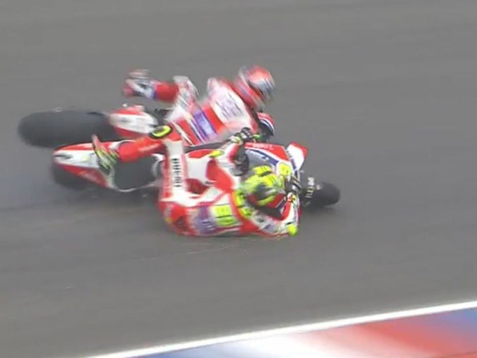 2016 Argentina MotoGP Ducati rider crash