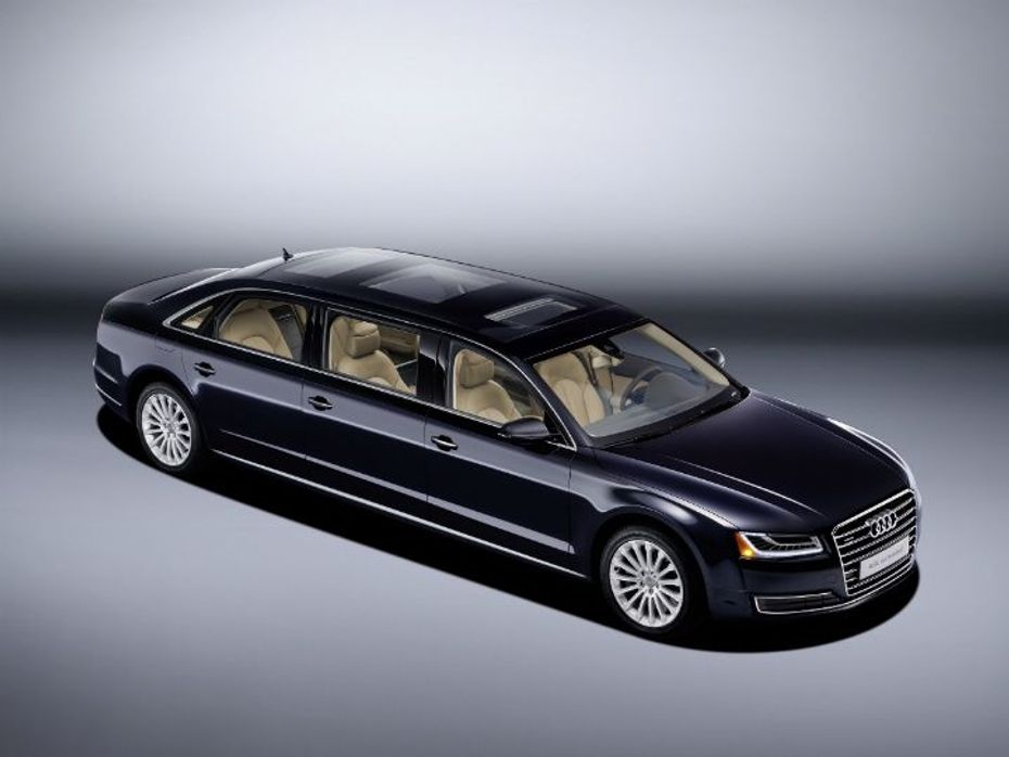 The king-size version of the Audi A8 measures 6.36m in length, with a wheelbase of 4.22m