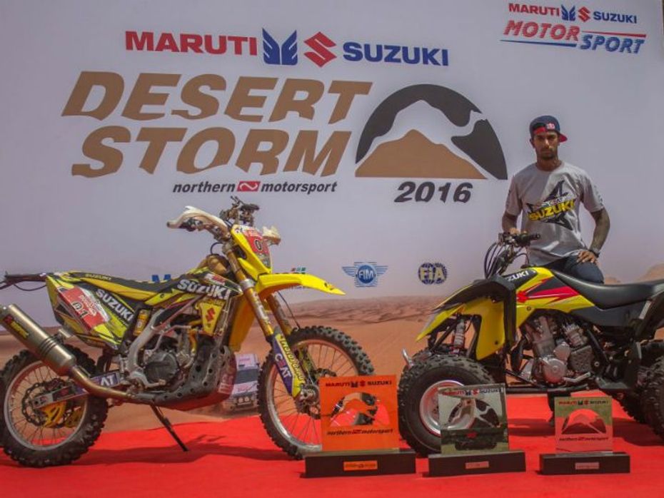 CS Santosh grabs third consecutive Moto Class crown at Maruti Suzuki Desert Storm