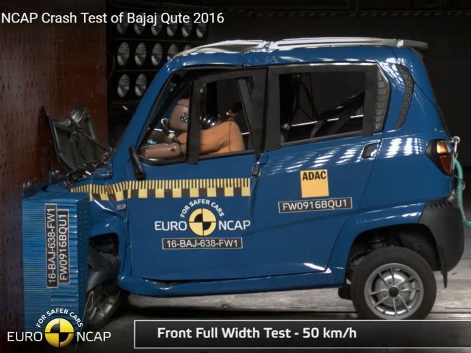 Bajaj Qute crash test