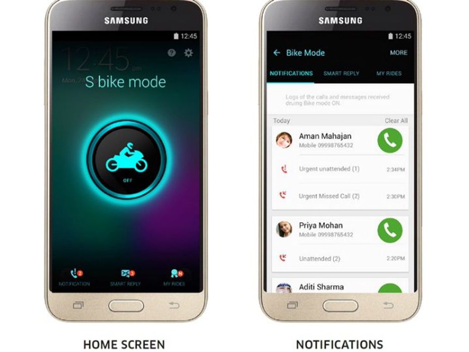 Samsung Galaxy J3 with S Bike Mode