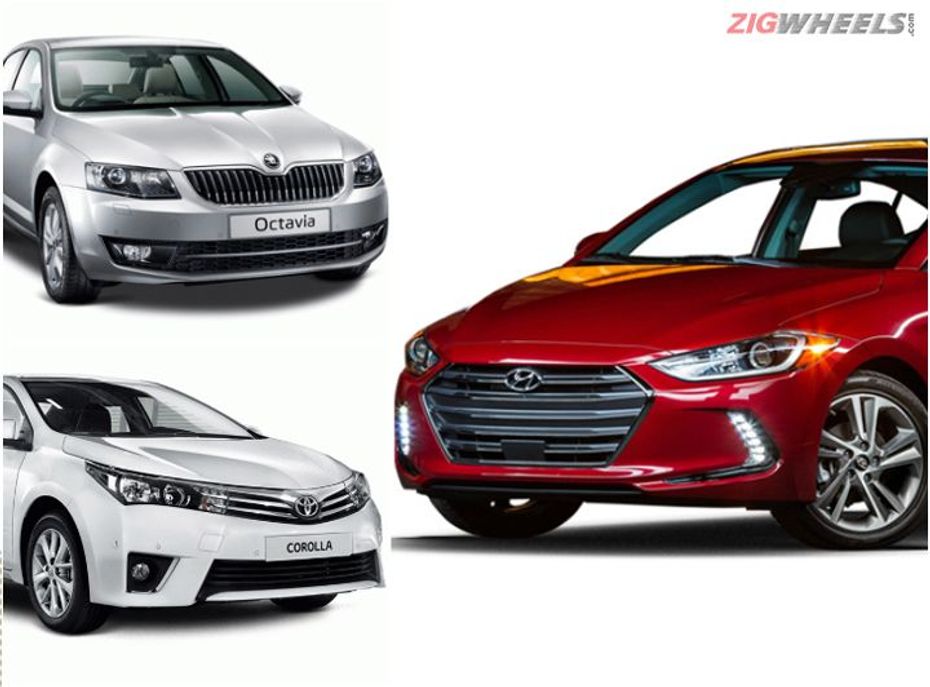 Hyundai Elantra vs Toyota Corolla Altis vs Skoda Octavia