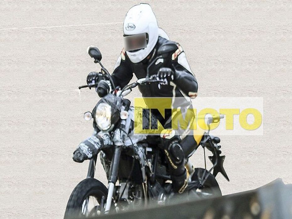 This is the spy photo of the rumoured bigger Scrambler testing somewhere in Europe