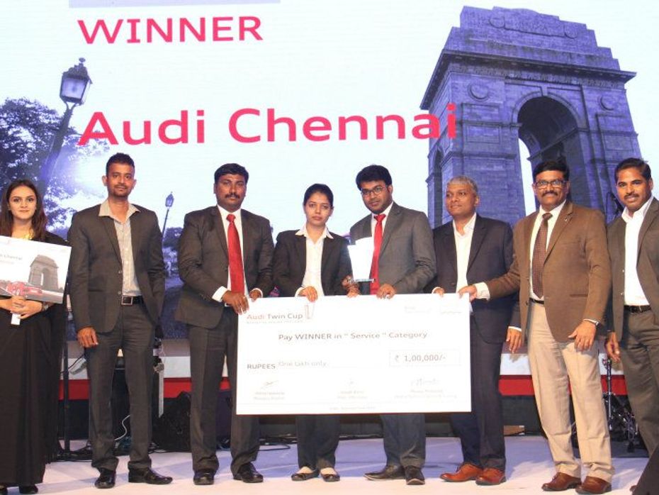Audi Chennai won the Audi Twin Cup in Service category